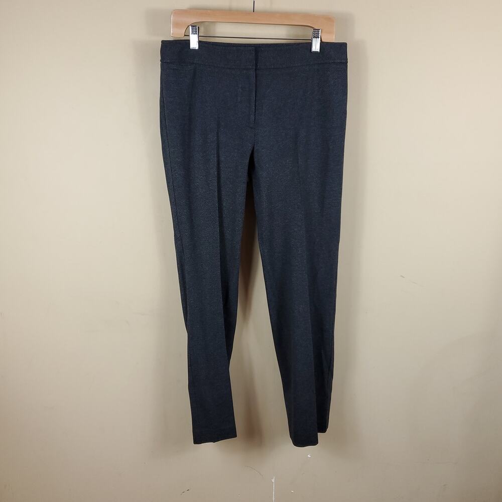 Talbots Gray Print Mid-rise Ankle Trousers Size 10P